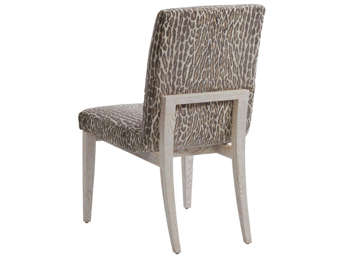 Carmel Palmero Upholstered Side Dining Chair in Palmero Brown