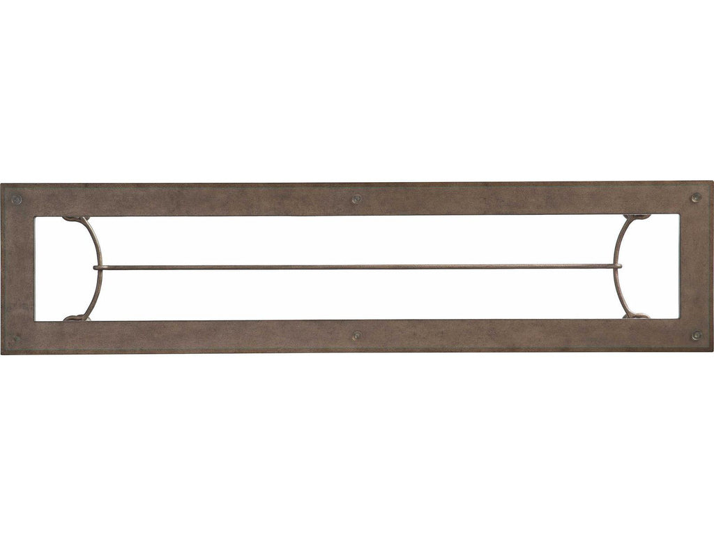 Laguna Bluff Console Table in Textured Burnished Brass and Glass