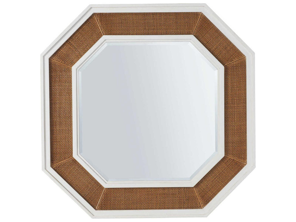 Laguna 6-Drawers Brown Double Dresser with Wall Mirror