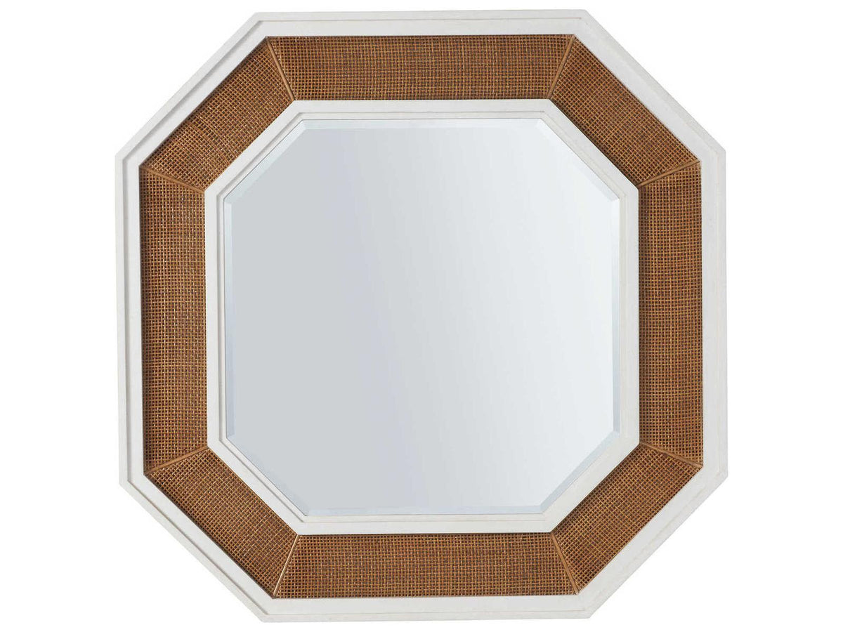 Laguna 6-Drawers Brown Double Dresser with Wall Mirror