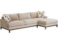 Horizon 2-Piece Leather Sectional Sofa with Right Chaise in Bronze