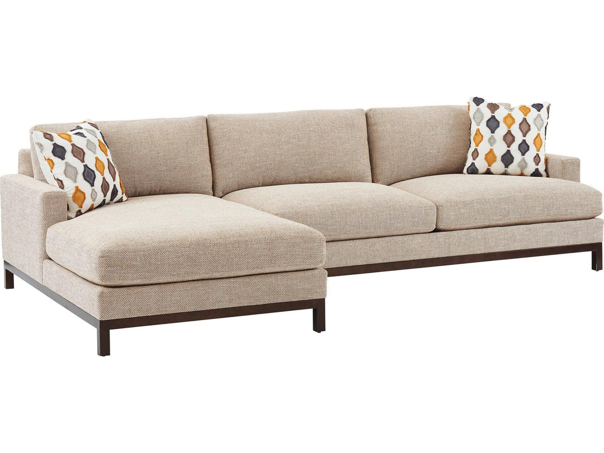 Horizon 110-Inch Leather Sectional Sofa in Brown