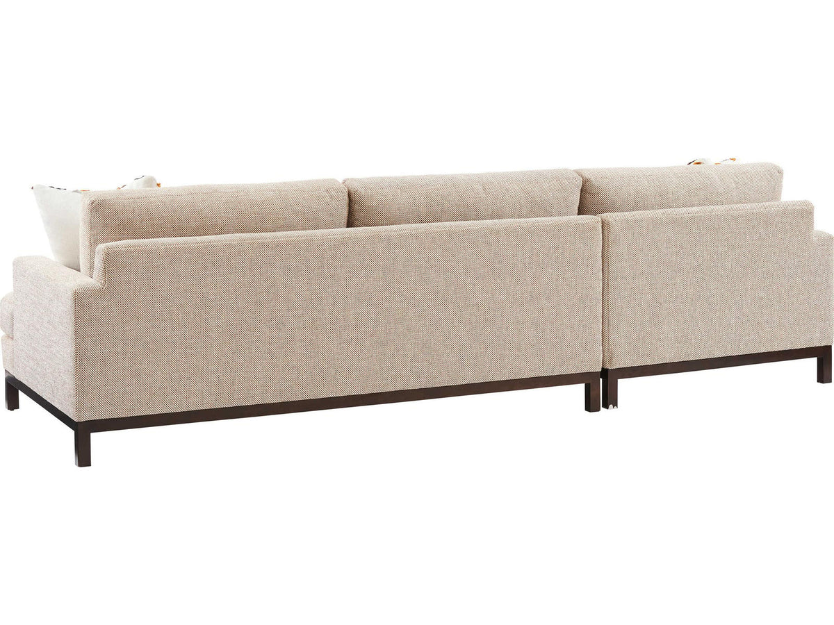 Horizon 110-Inch Leather Sectional Sofa in Brown