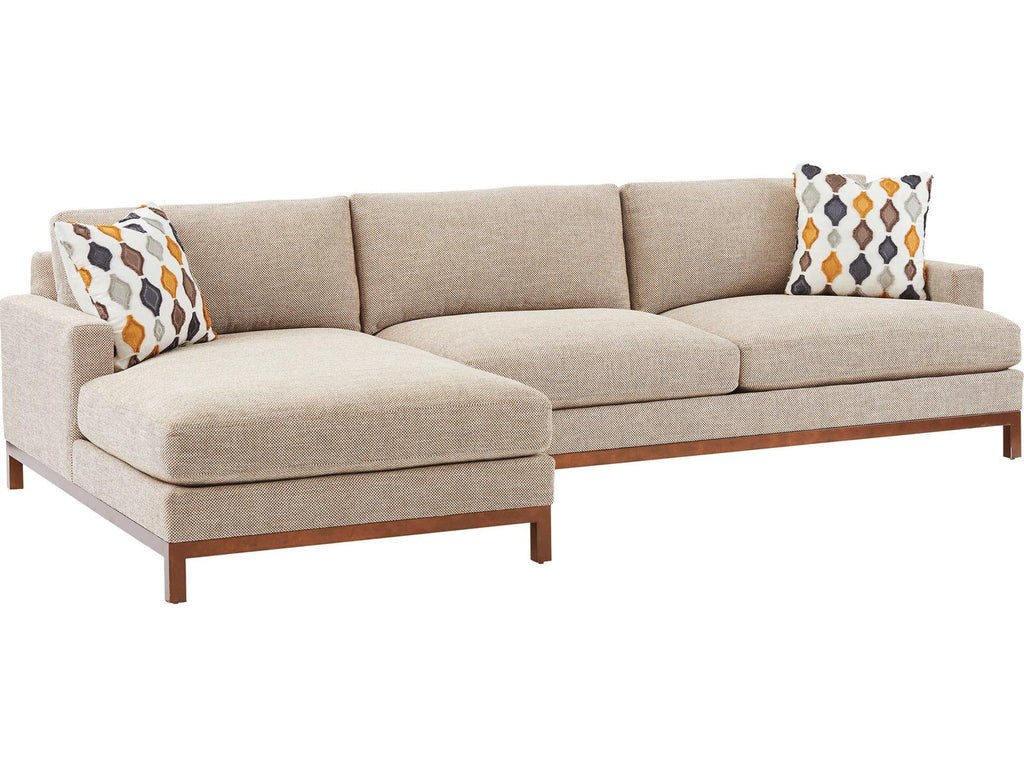 Horizon Leather Sectional Sofa in Bronze