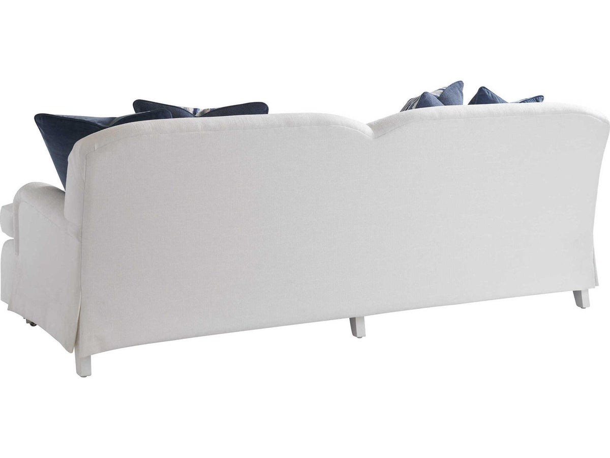 Athos 3-Seat Upholstered Tight Back Sofa with Pewter Casters