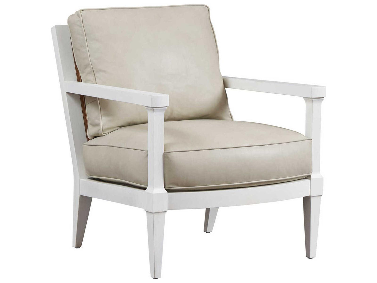 Splashes Upholstered Accent Chair in Whitecliff Leather