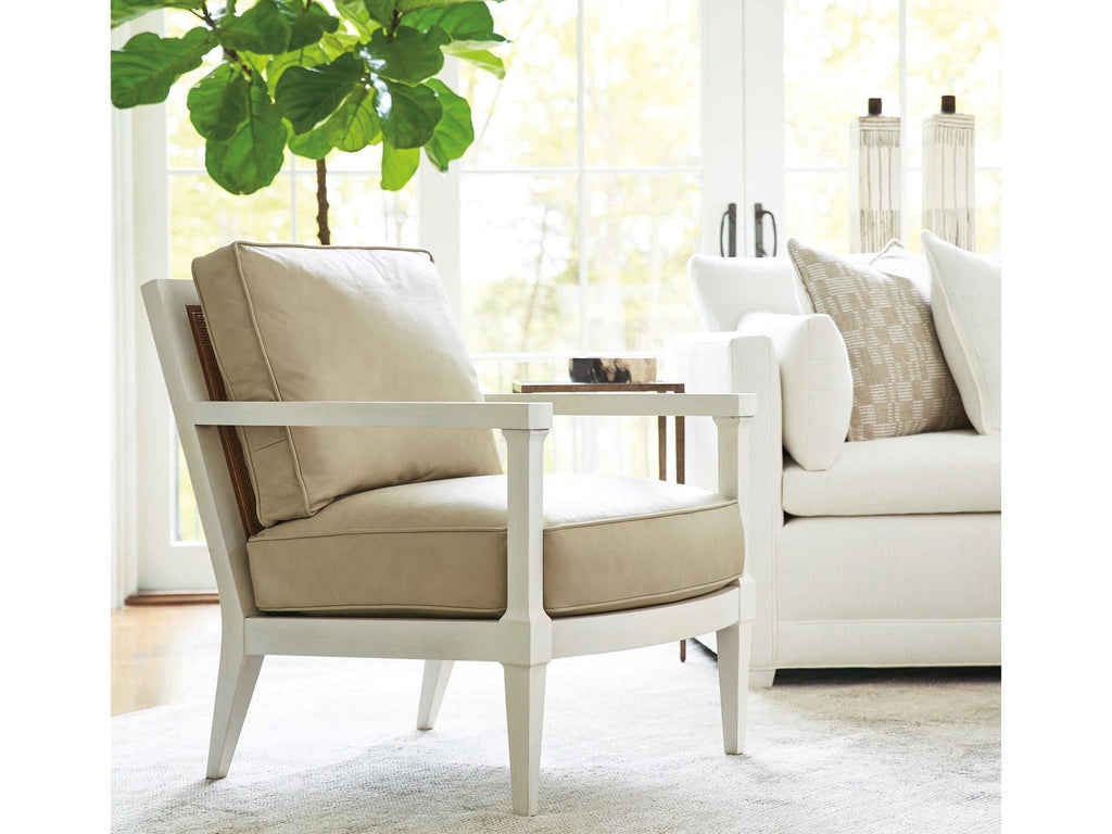 Splashes Upholstered Accent Chair in Whitecliff Leather
