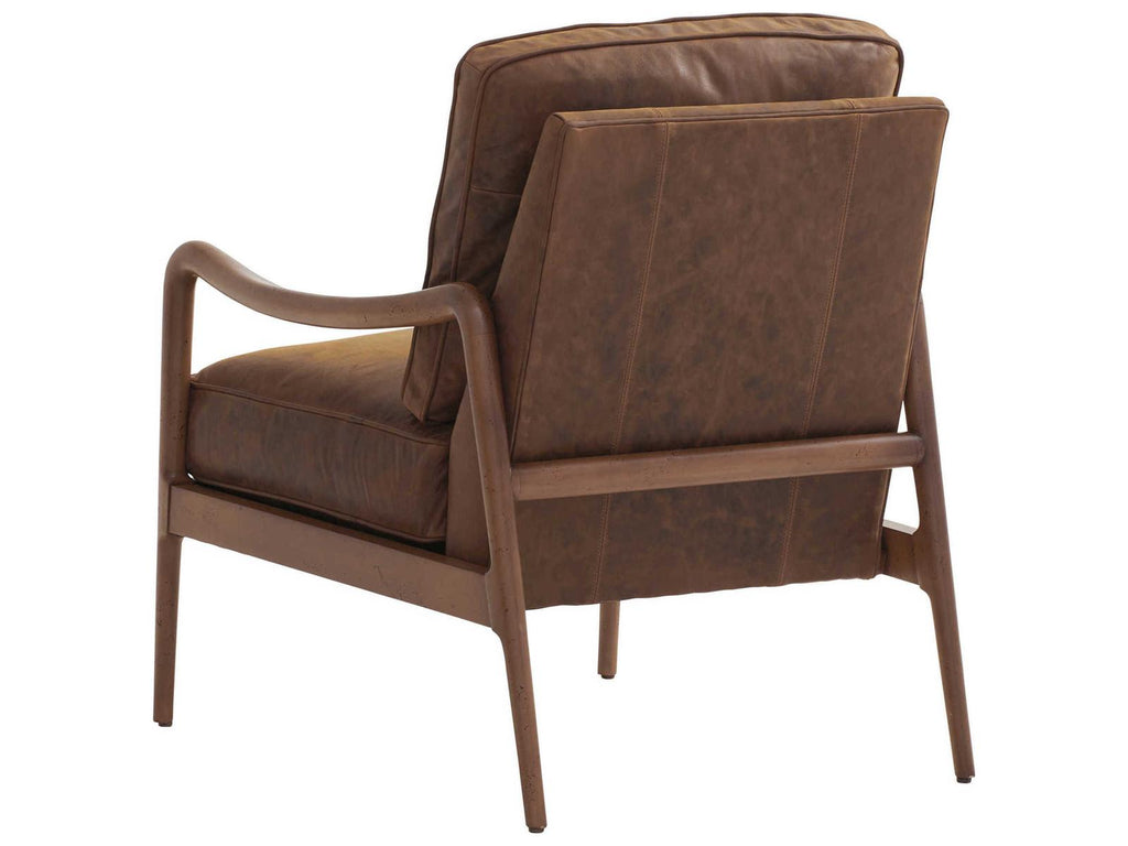 Leblanc Leather Accent Chair in Brown