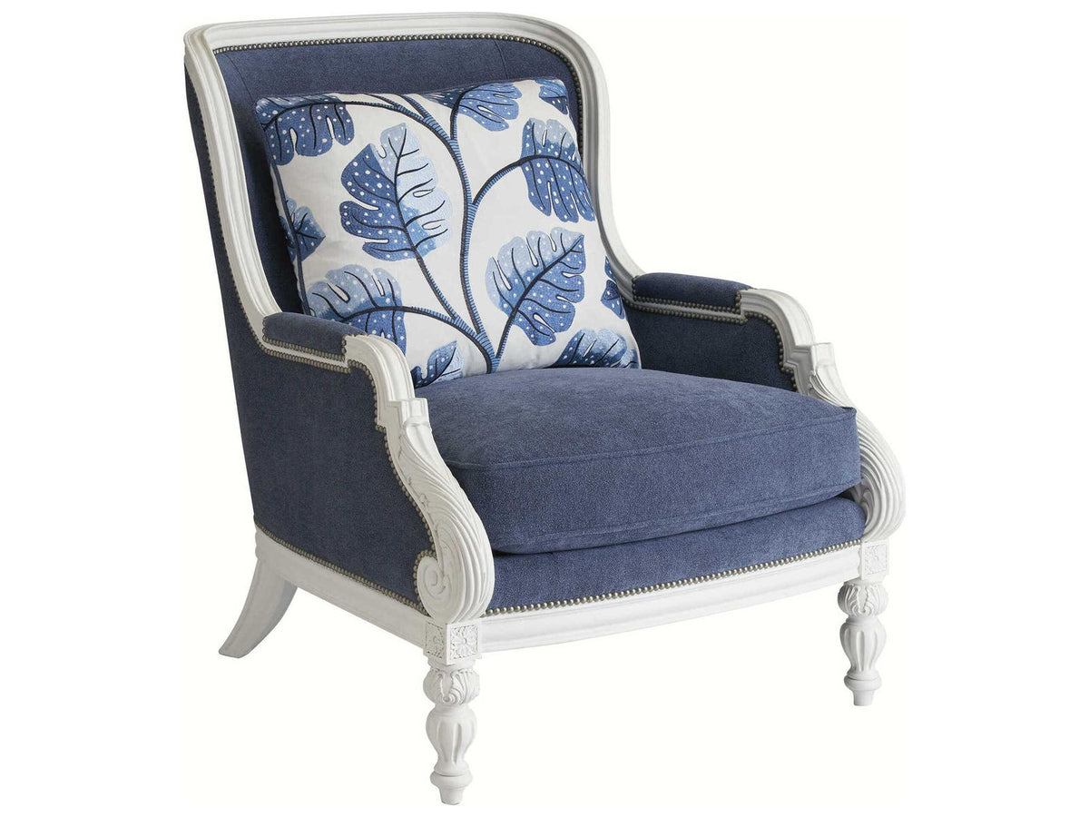 Kamari Leather Accent Chair with Nailhead Trim