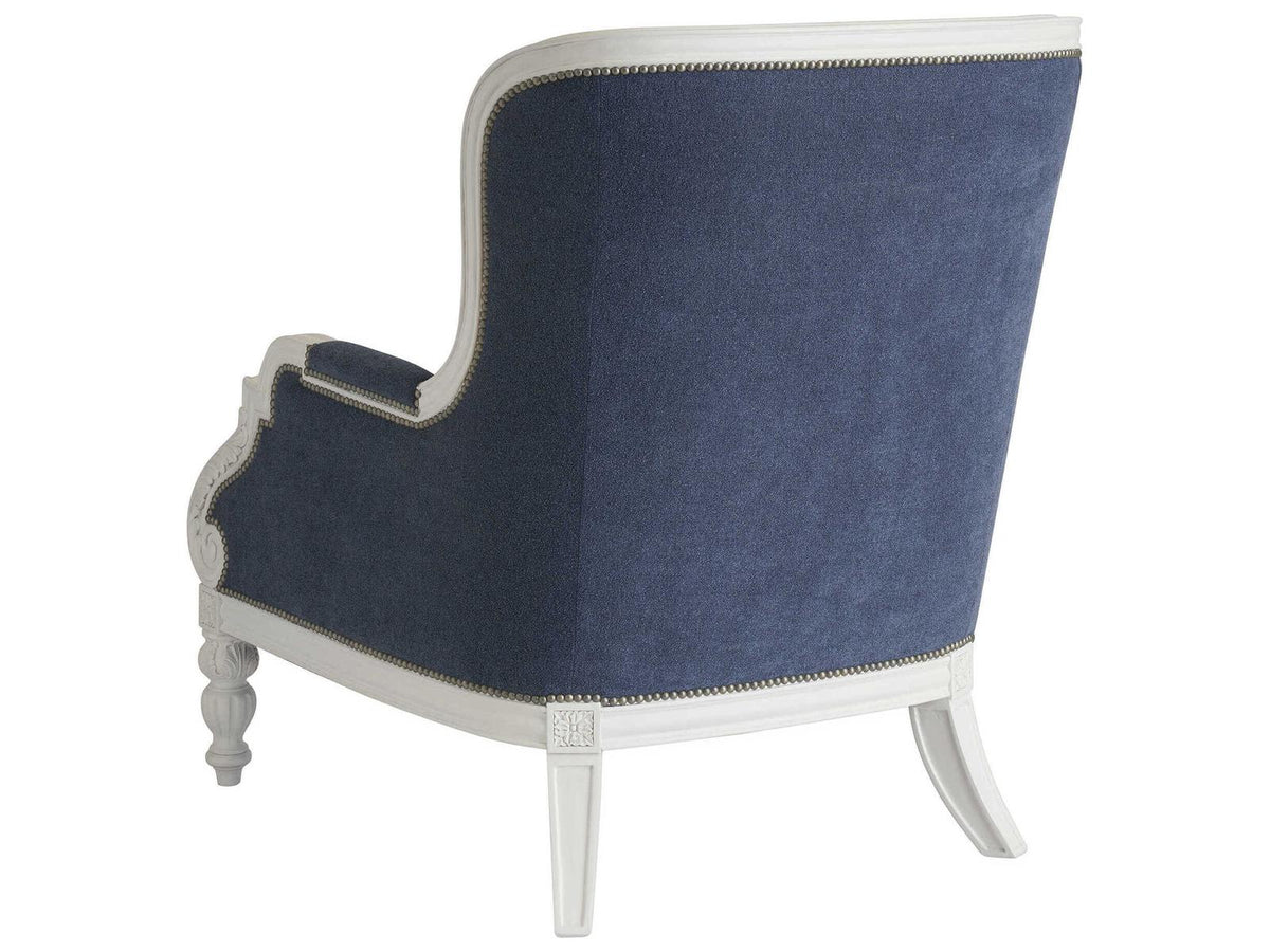 Kamari Leather Accent Chair with Nailhead Trim