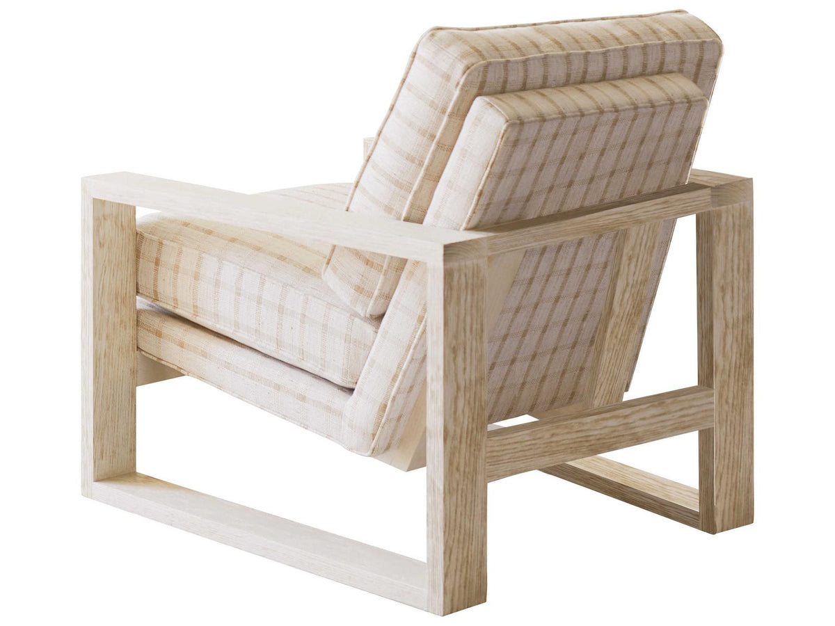 Thaynes Fabric Accent Chair in Beige with Portola Finish