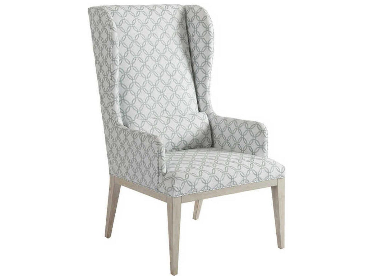 Newport Seacliff Upholstered Host Wing Chair with Sailcloth Finish
