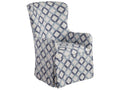 Laguna Aliso Upholstered Host Armchair with Casters in Linen White