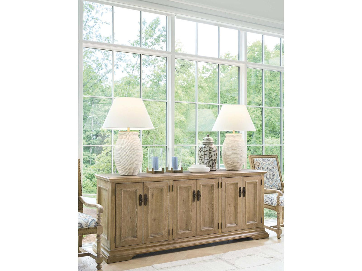 Montecito Westmont 86-Inch 6-Door Buffet in Light Chestnut Oak