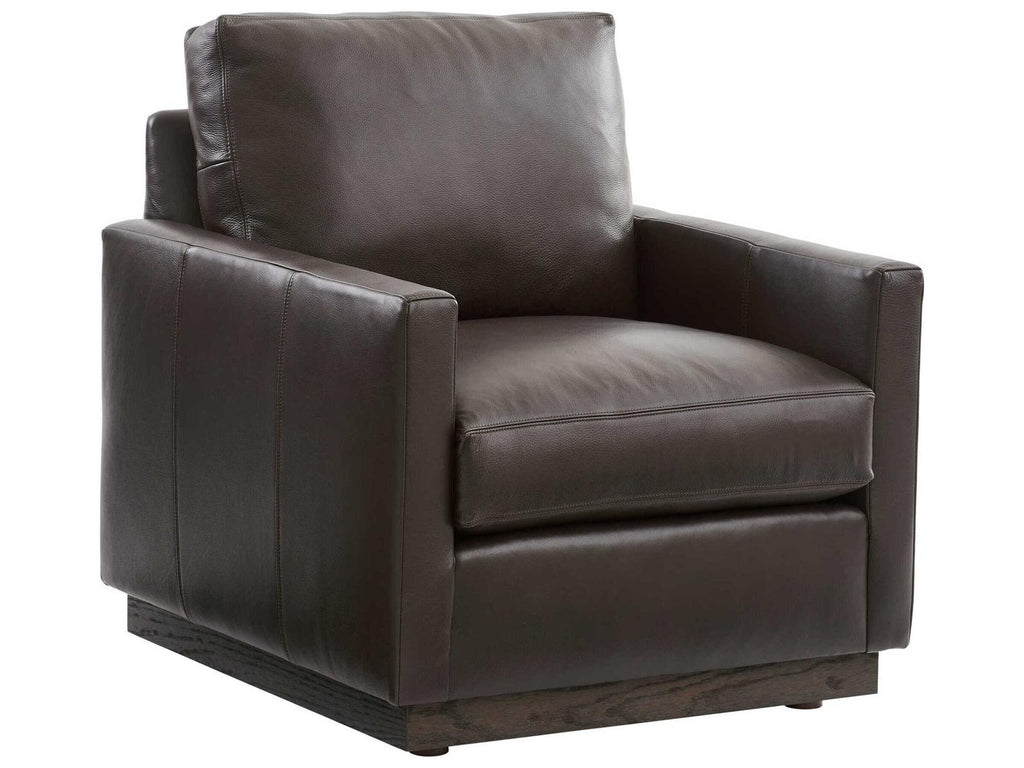 Upholstery Meadow Brown Leather Accent Chair