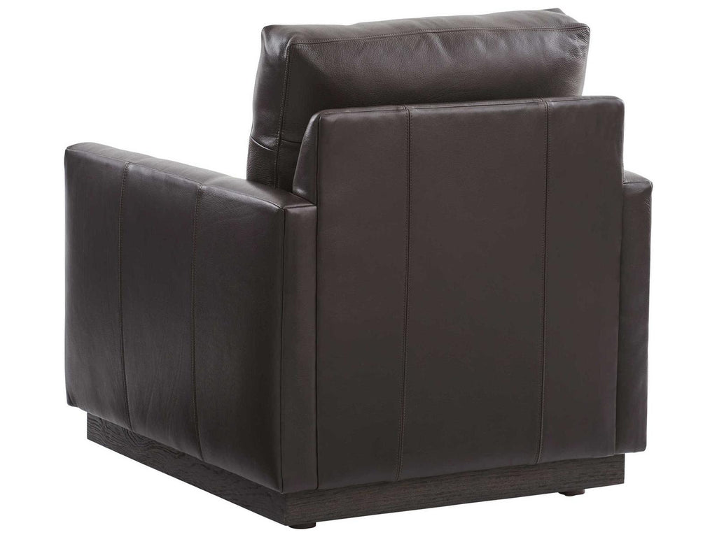 Upholstery Meadow Brown Leather Accent Chair