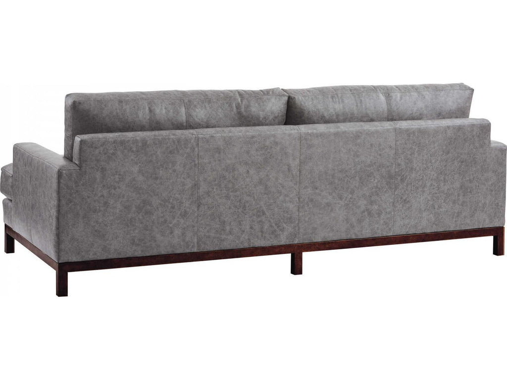 Horizon 2-Seat Leather Sofa in Bronze Metal Finish