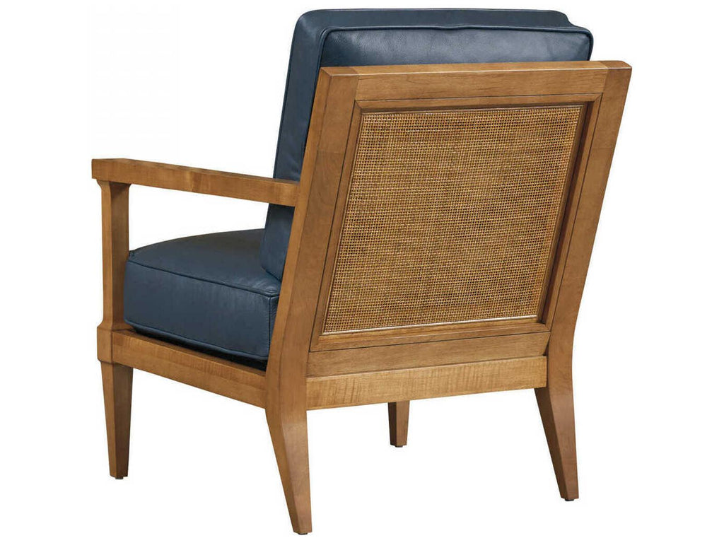 Splashes Leather Accent Chair with Ultra Down Cushions