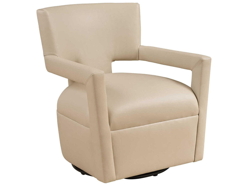 Upholstery Woodside Swivel Leather Accent Chair