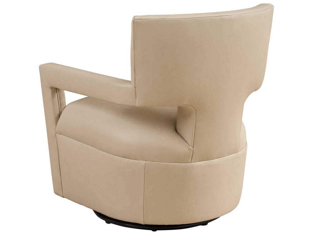 Upholstery Woodside Swivel Leather Accent Chair
