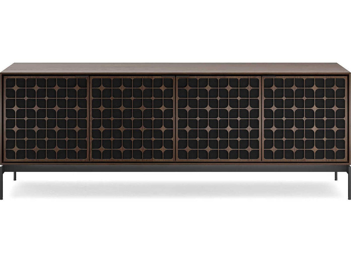 Elements 83-Inch Media Console with Constellation Doors in Toasted Oak