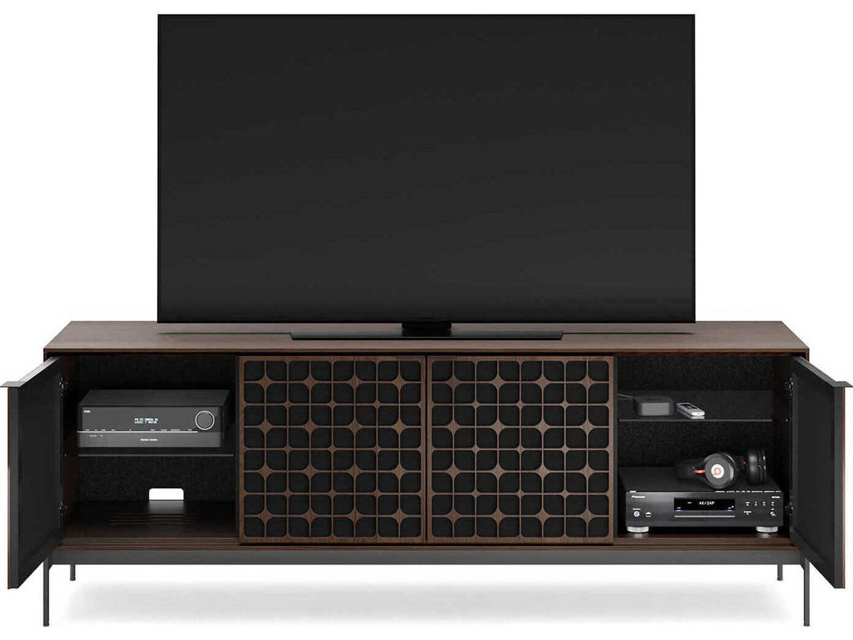Elements 83-Inch Media Console with Constellation Doors in Toasted Oak