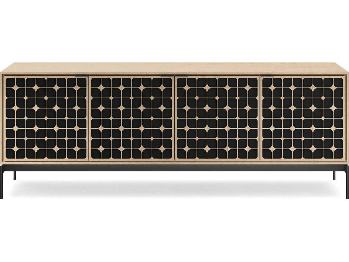 Elements 4-Door Constellation Media Console in Washed Oak