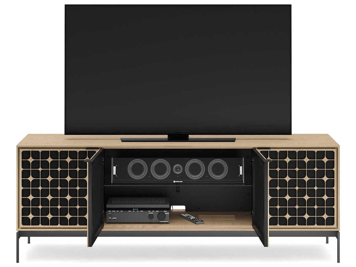Elements 4-Door Constellation Media Console in Washed Oak