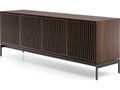 Elements 82.5-Inch 4-Door Media Console with Tune Doors Toasted Oak