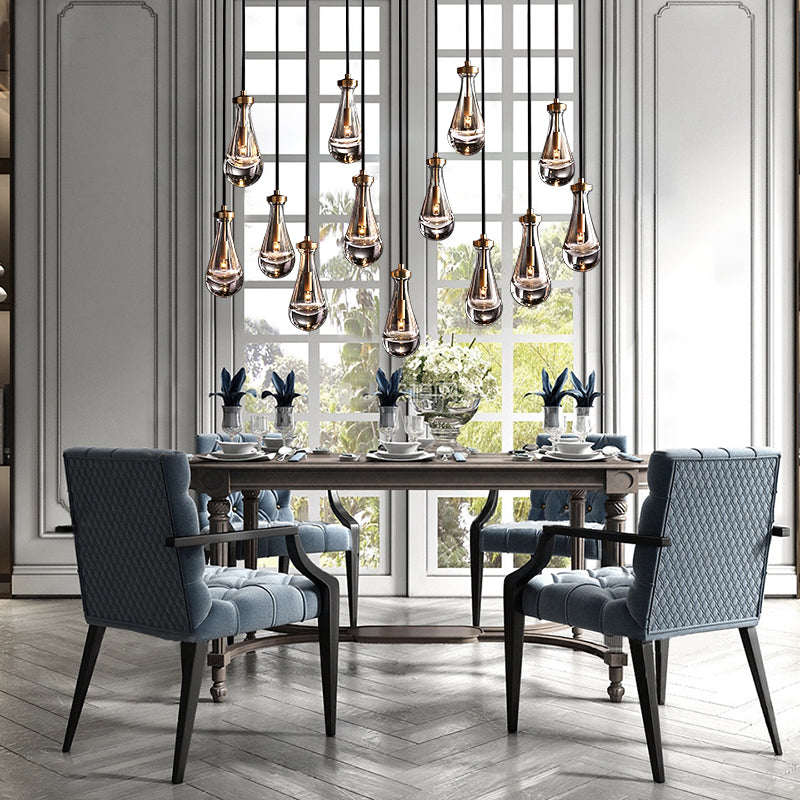 Raindrop Linear Chandelier 13-Light 54"(Long)