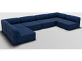 Cube Blue Upholstered Sectional Sofa