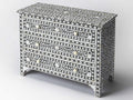 Vivienne 3-Drawer Chest in Black with Mother of Pearl Inlay