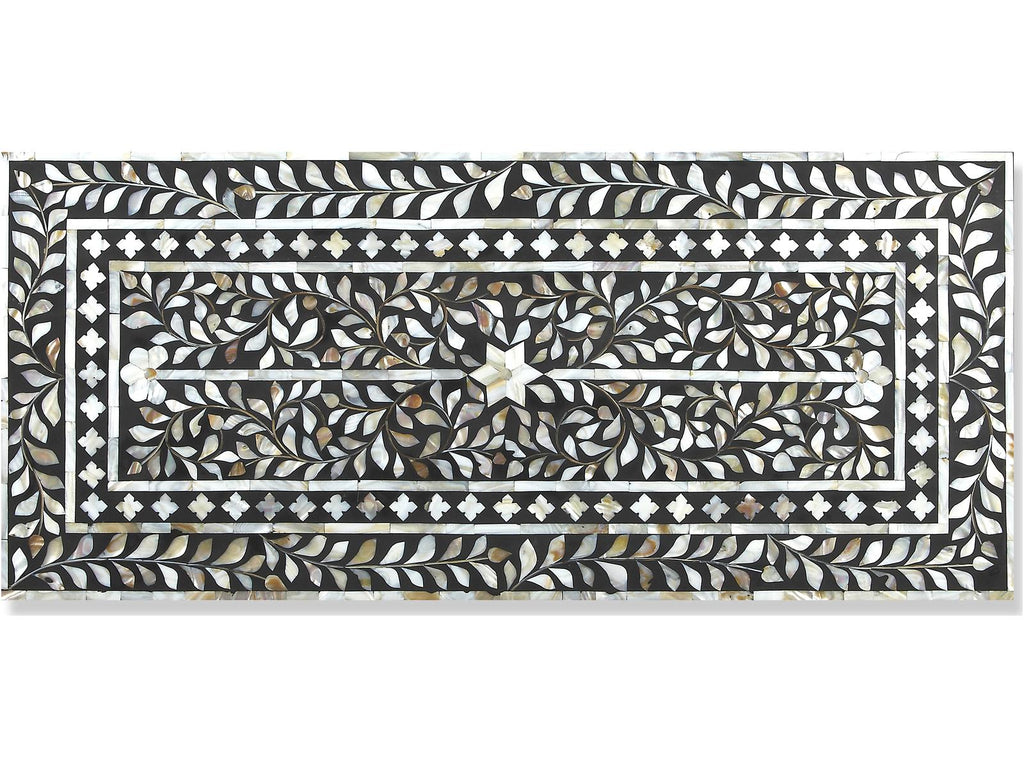 Vivienne 3-Drawer Chest in Black with Mother of Pearl Inlay