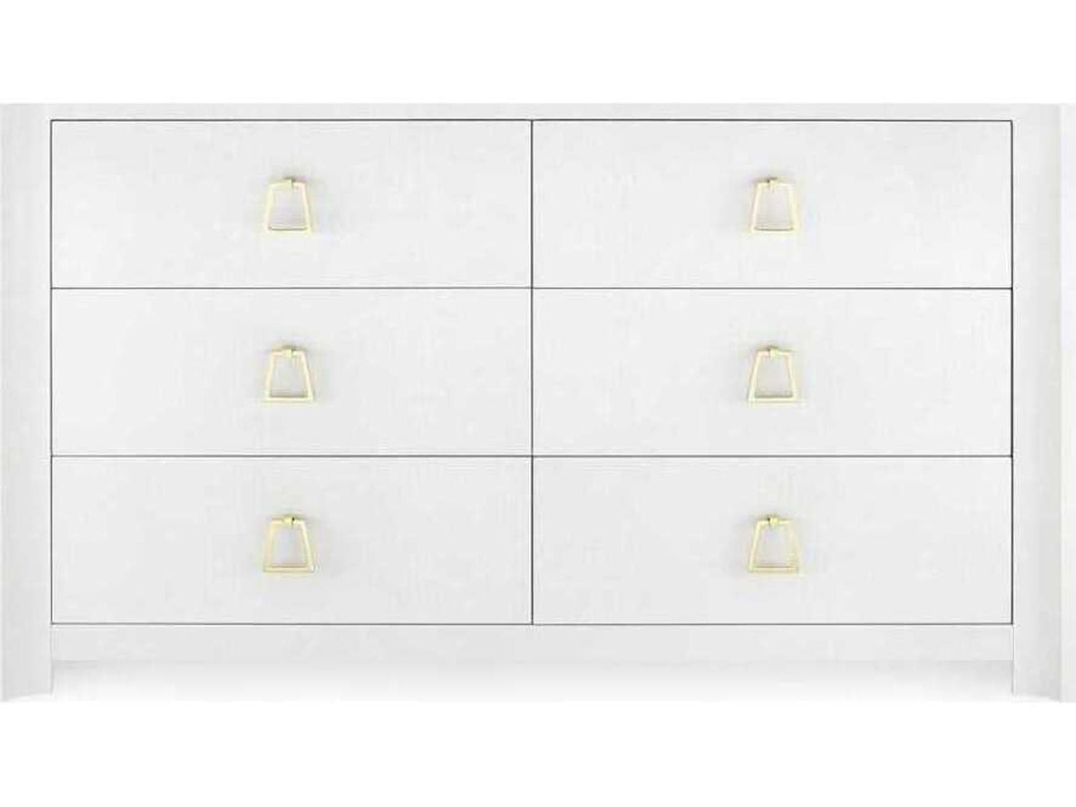 Audrey Extra Large 6-Drawer Dresser in Washed Winter Gray