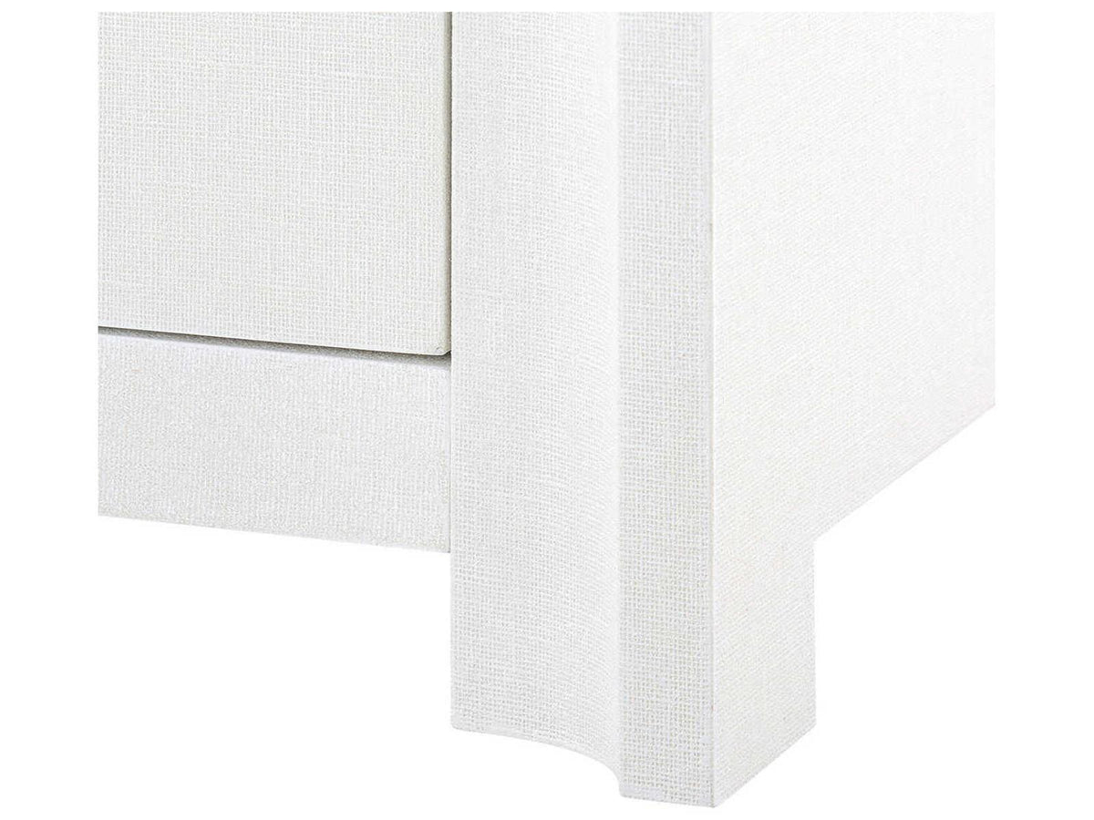 Villa and House Audrey Extra Large 6-Drawer Dresser in Cream with Polished Brass Pulls