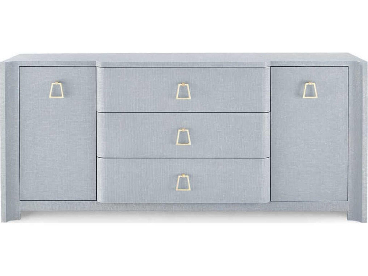 Villa and House Audrey 3-Drawer 2-Door Cabinet in Washed Winter Gray