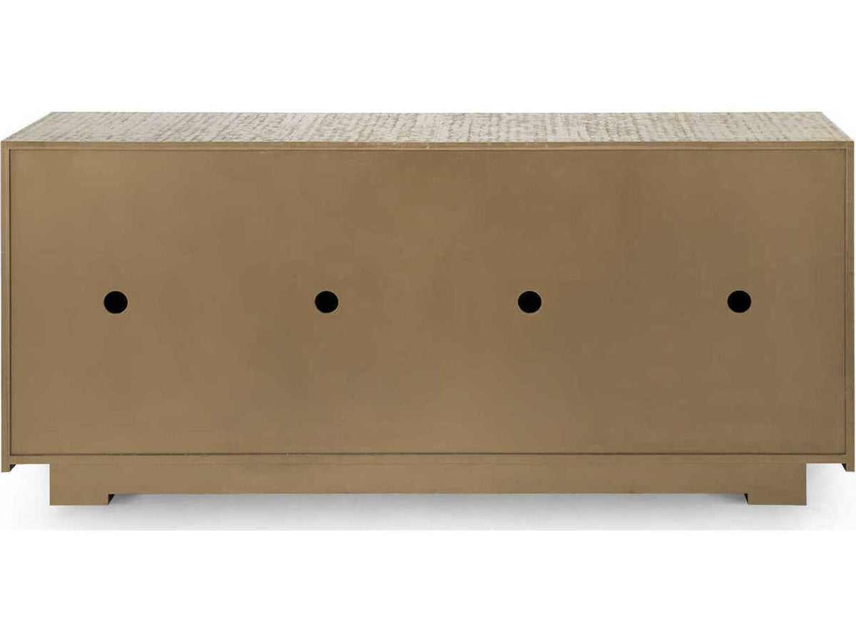 Mark 4-Door Cabinet in Antique Brass