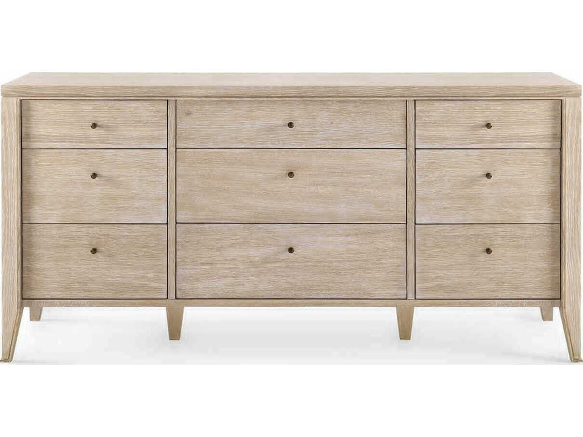 Paola 9-Drawers Oak Wood Dresser