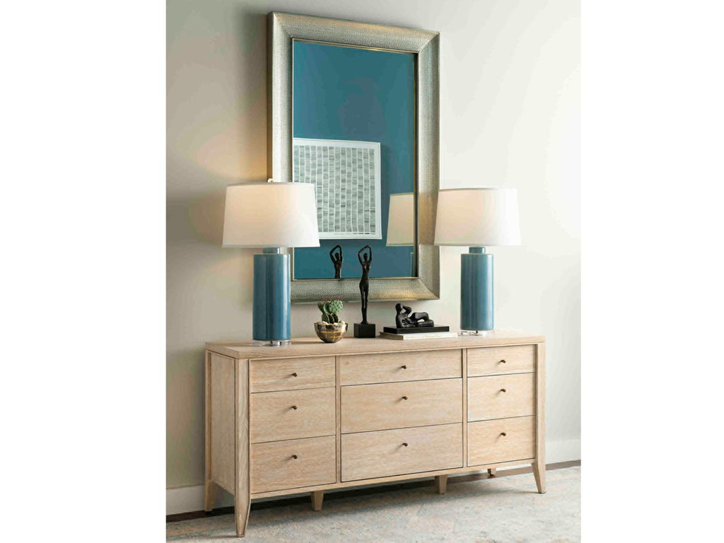 Paola 9-Drawers Oak Wood Dresser
