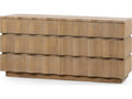 Vanessa 6-Drawer Dresser in Cerused Oak with Almond Finish