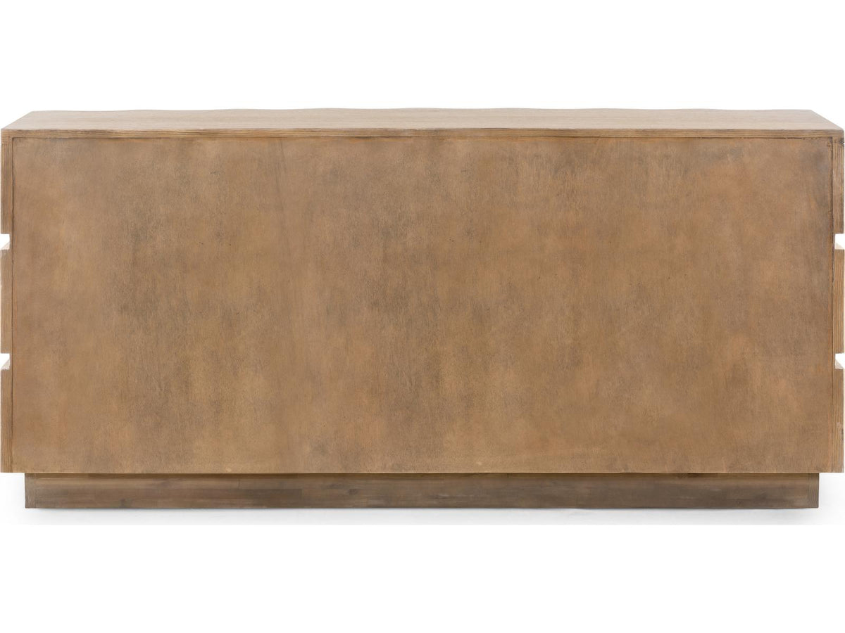 Vanessa 6-Drawer Dresser in Cerused Oak with Almond Finish
