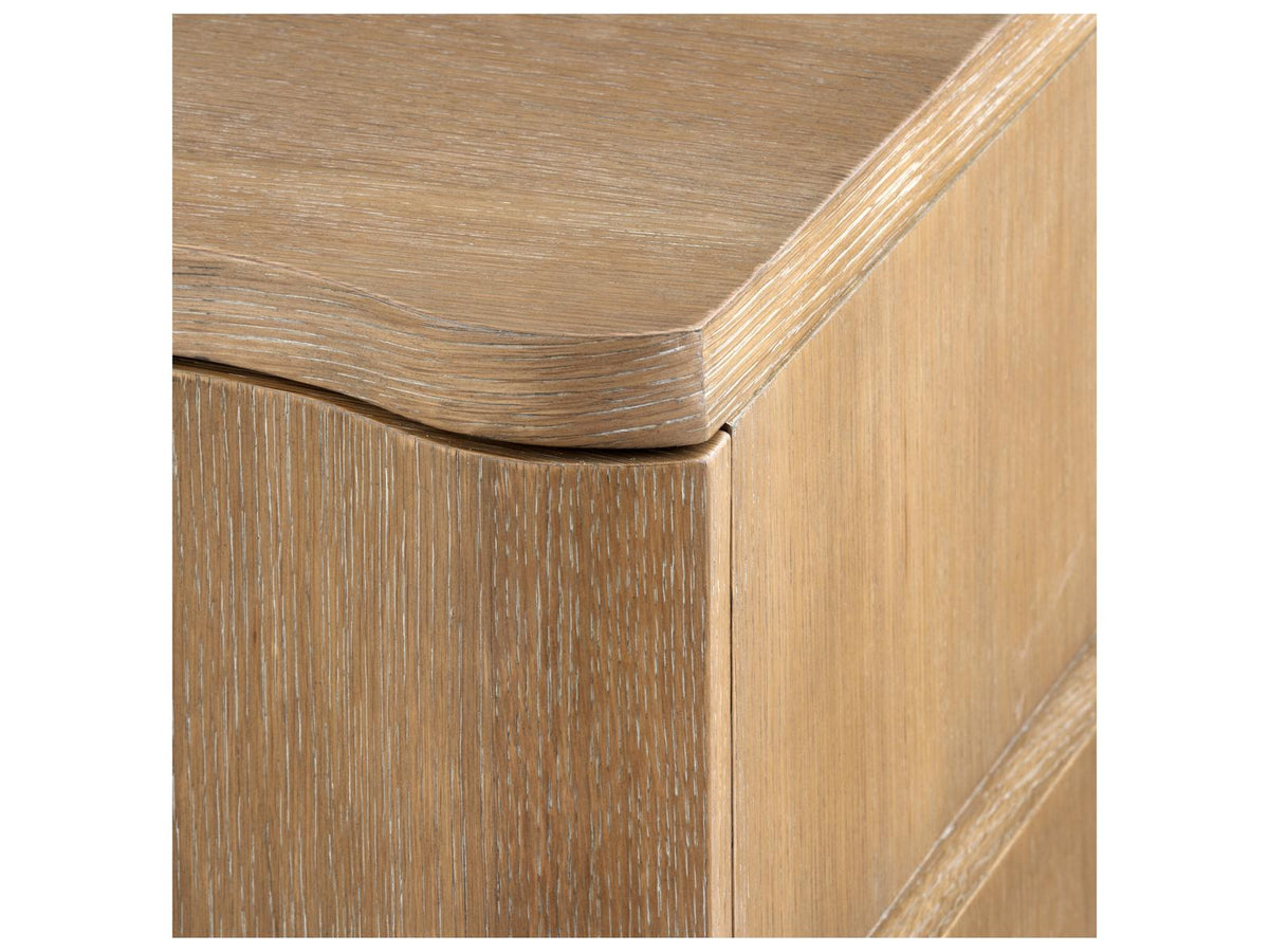Vanessa 6-Drawer Dresser in Cerused Oak with Almond Finish