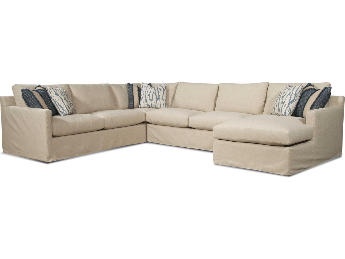Bel-Air 4-Piece Slipcover Sectional Sofa with Track Arms