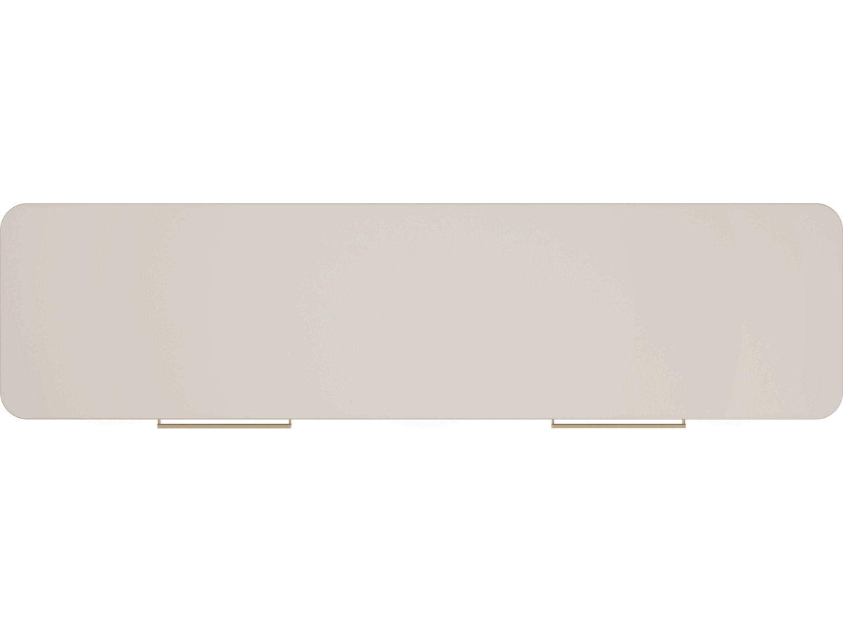Love Interest Sideboard Console Cabinet in Matte Pearl and Whisper of Gold