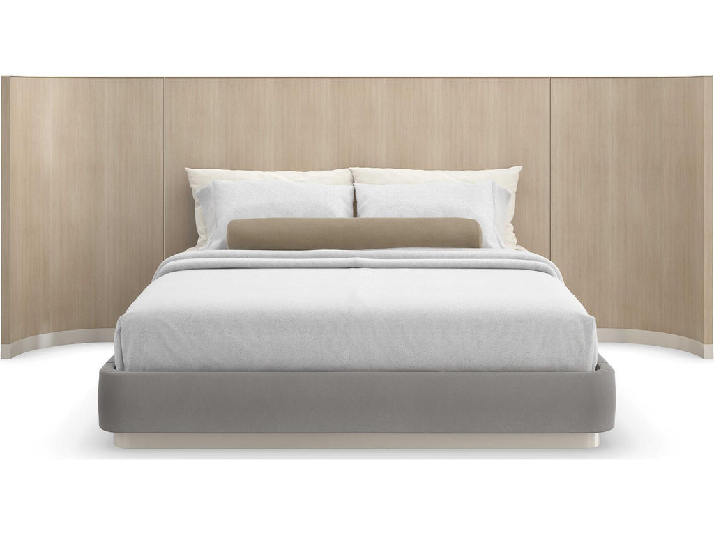 Dream Chaser King Bed with Wings Dry Martini and Brushed Gold