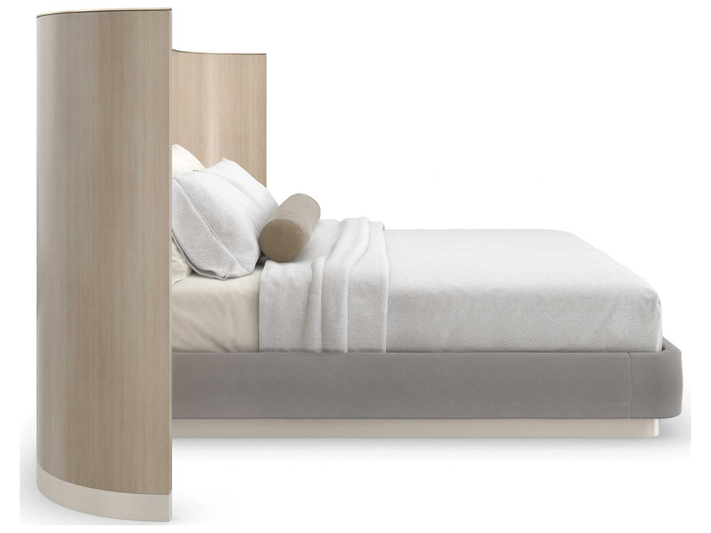 Dream Chaser King Bed with Wings Dry Martini and Brushed Gold