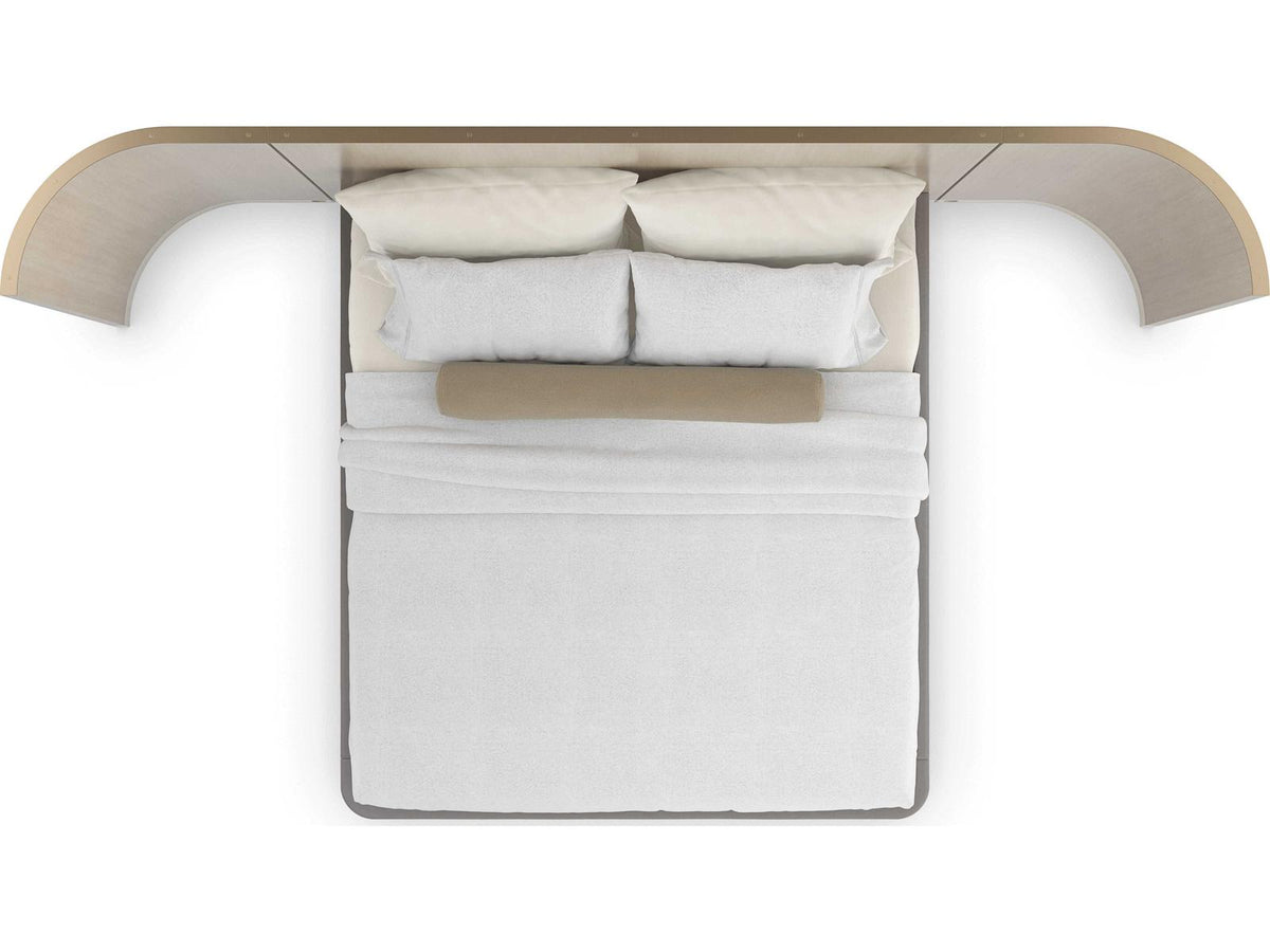 Dream Chaser King Bed with Wings Dry Martini and Brushed Gold