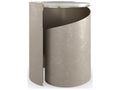 Classic Nautilus Round End Table in Taupe Silverleaf and Gold