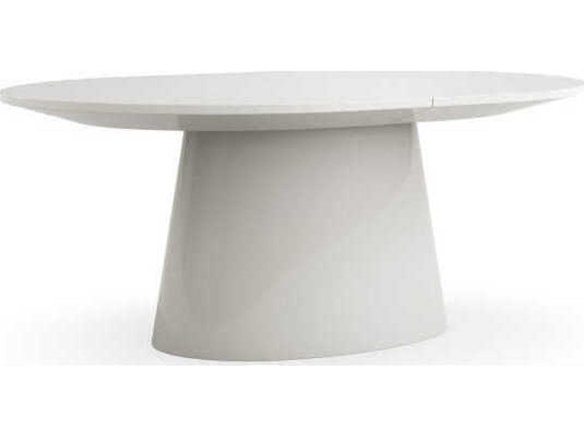 Paragon Oval Dining Table in Blanc Gloss Wood