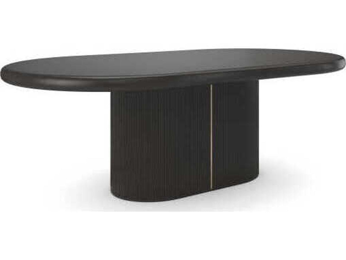 Love Oval Dining Table in Dark Chocolate with Whisper of Gold